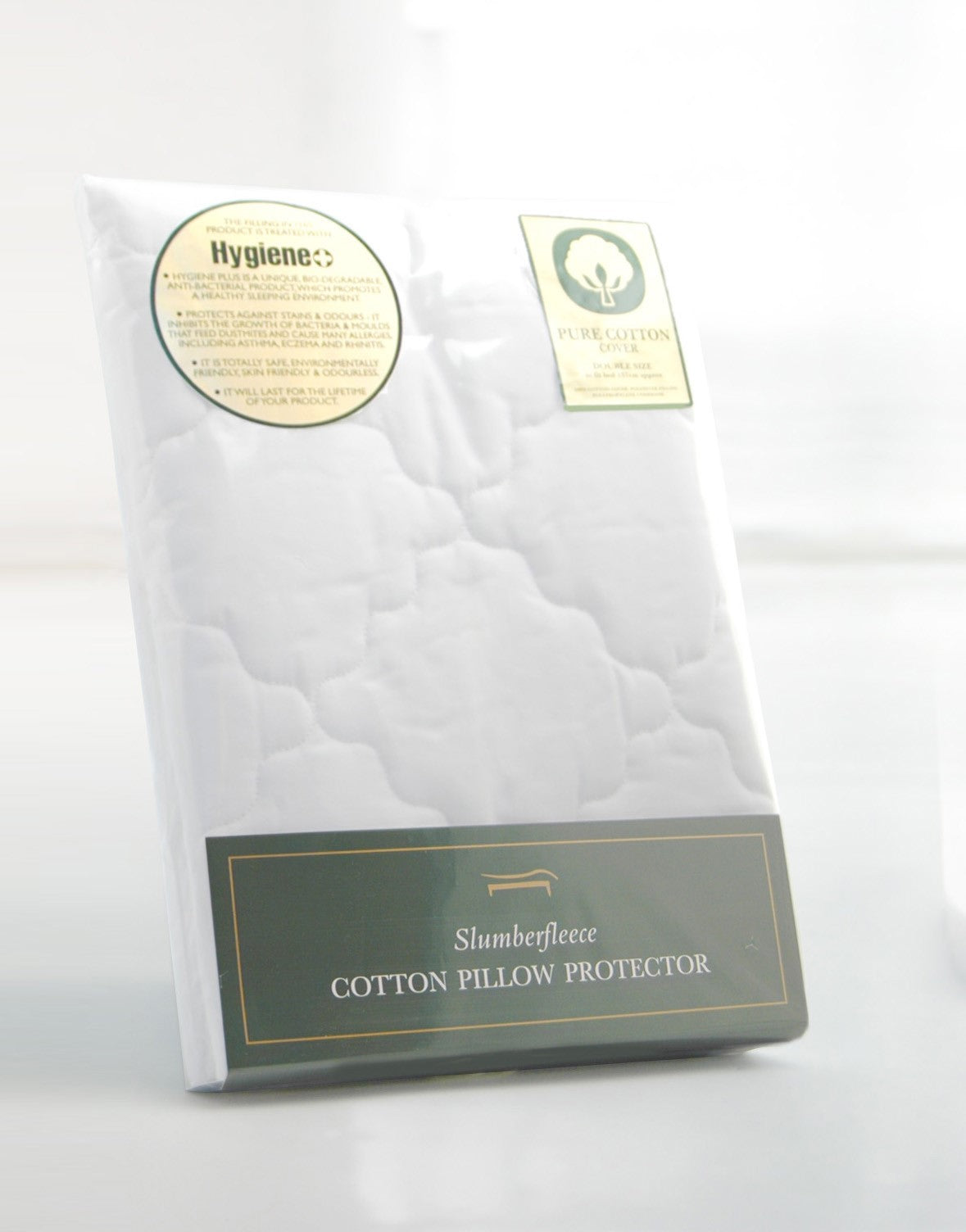 Slumberfleece Pillow Protector Pair Cotton Cover Hygiene Plus.
