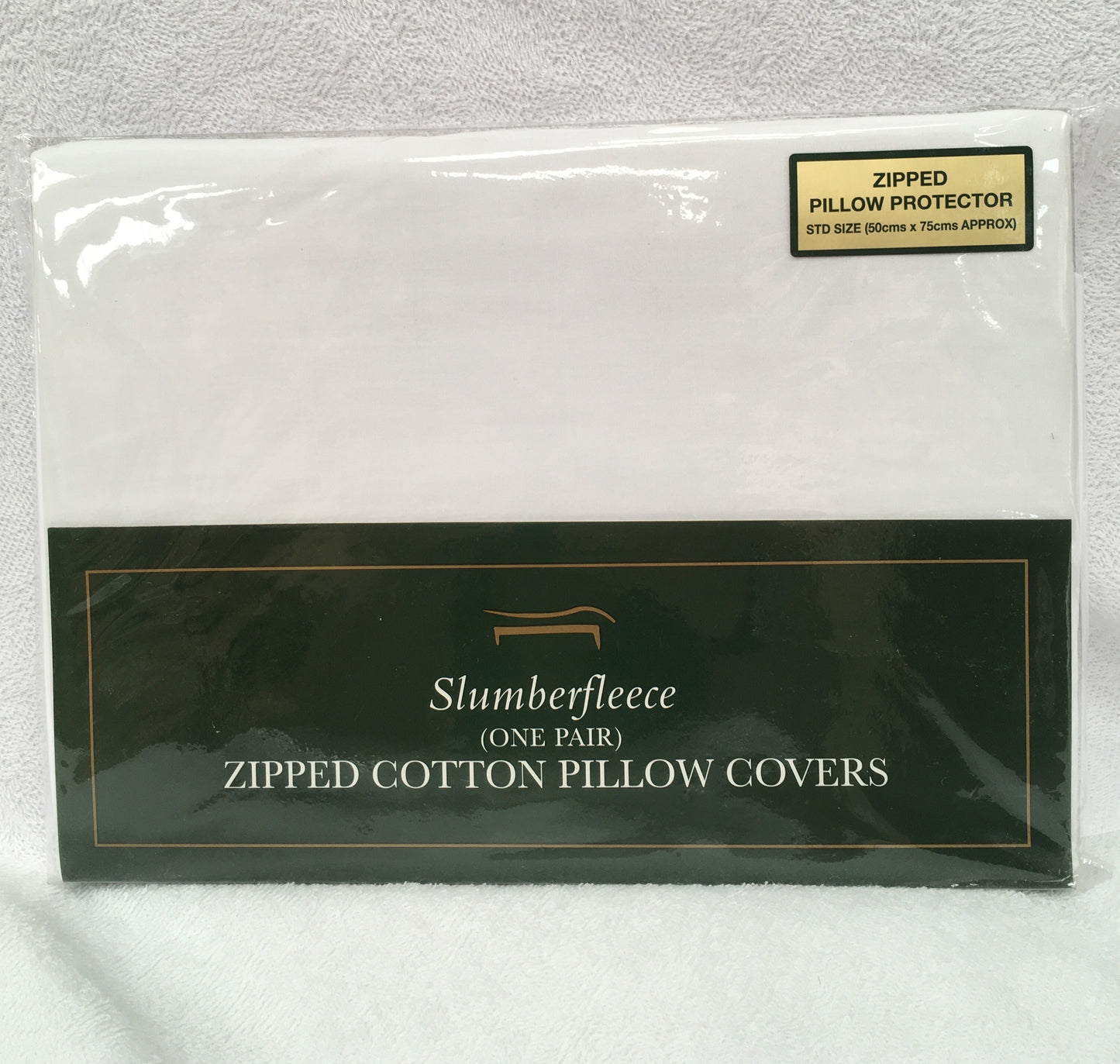 Pillow Protectors Cotton (pair) Zipped (non quilted)