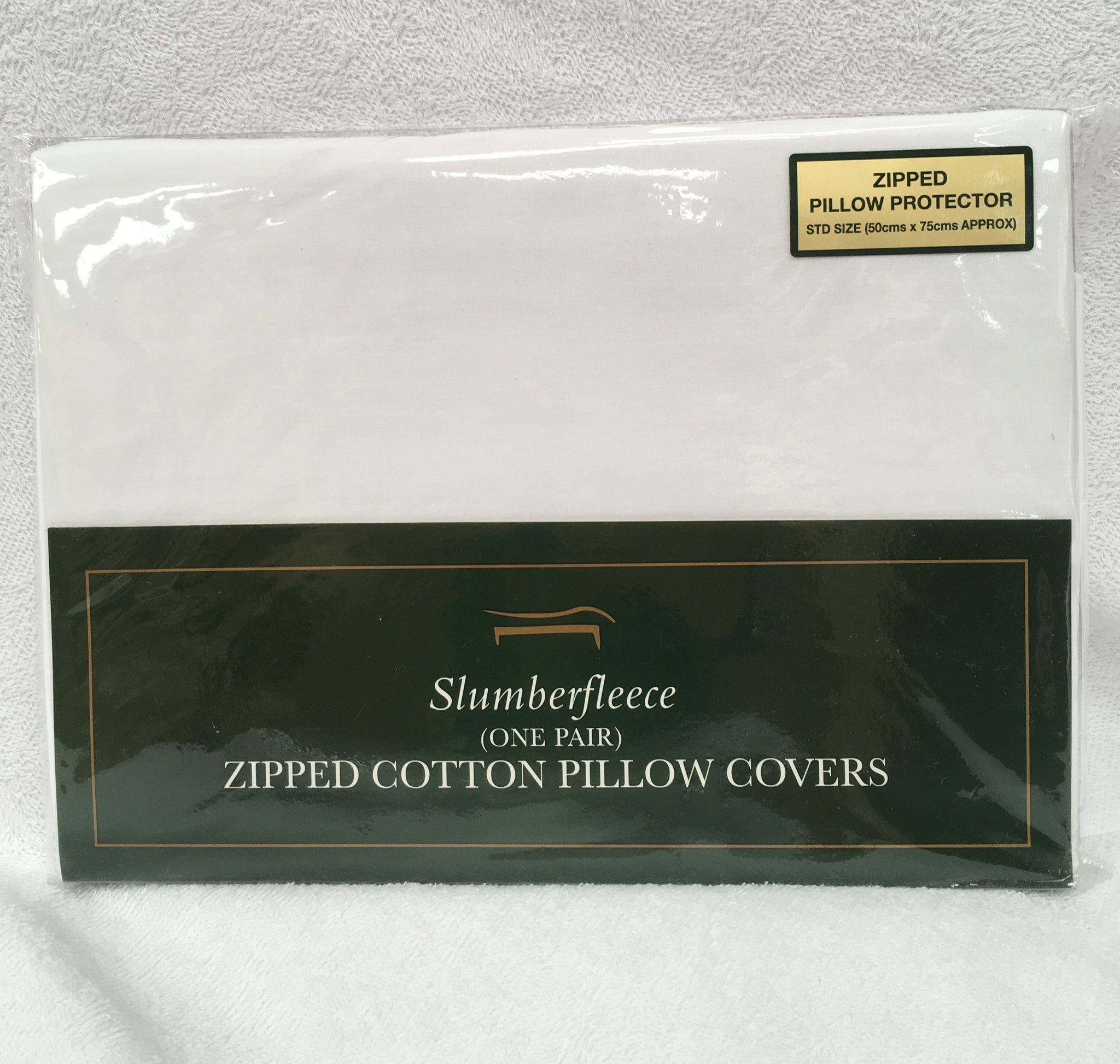 Slumberfleece Pillow Protectors Cotton (pair) Zipped (non quilted)