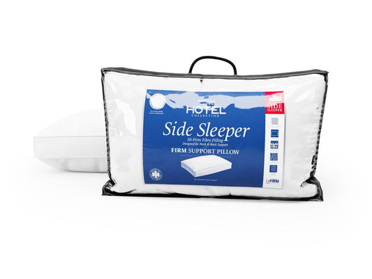 Side Sleeper Pillow Deep 10cm Hi-Firm Hollowfibre  Norfolk 5* Hotel Collection