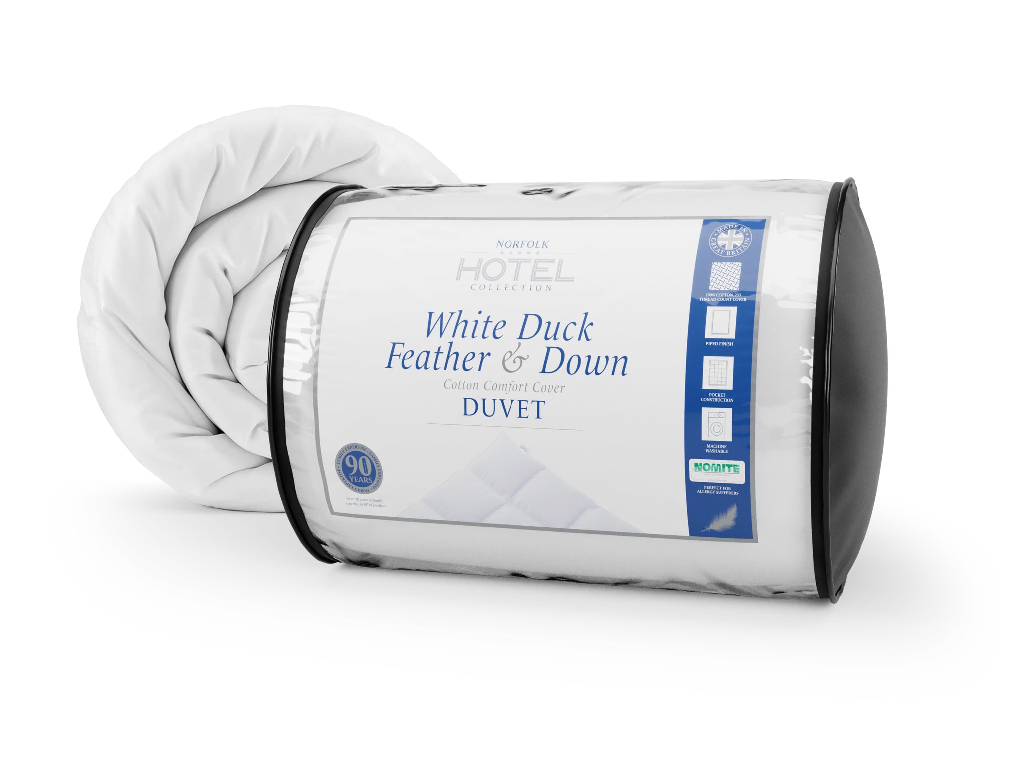 Duck Feather & Down 4.5 Tog Duvet Norfolk 5* Hotel Collection