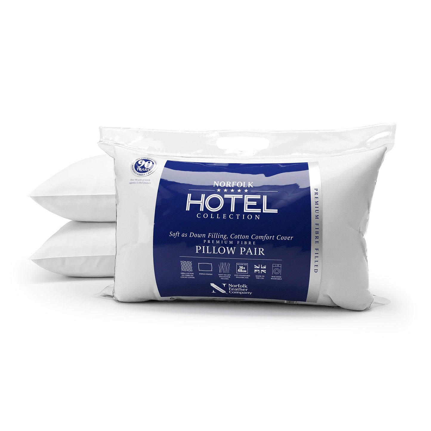 Hollowfibre Pair of Pillows Norfolk 5* Hotel Collection |